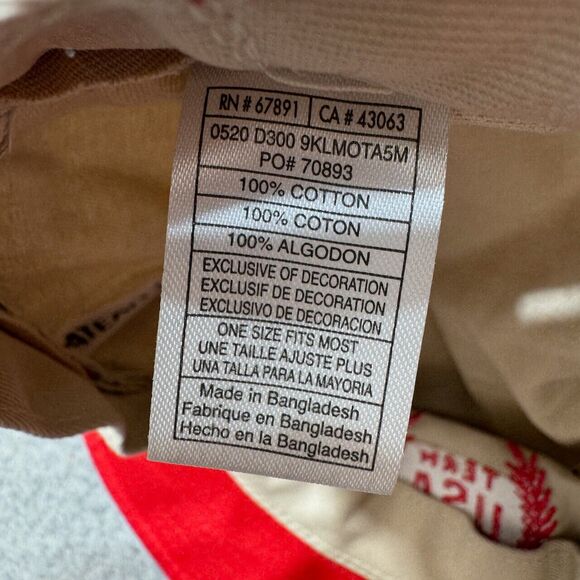 Team USA Bucket Hat Mens One Size Beige Blue Olympic Games Olympiad US Apparel - Picture 5 of 10